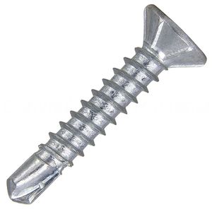 Surub pentru montaj PVC, 3.9x16, profil autoforant, cap inecat, PH2, ZA, 100 piese/pachet